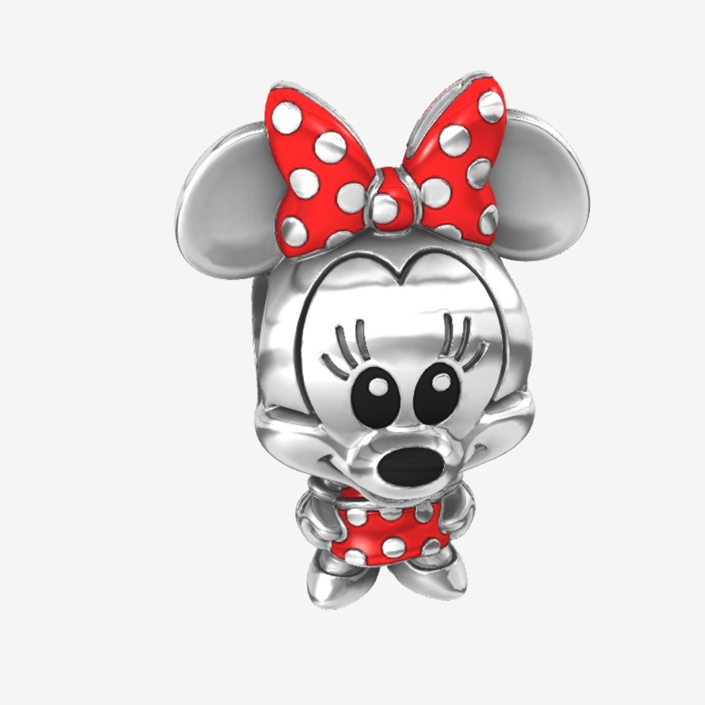 Disney Minnie Mouse Dotted Dress & Bow Charm